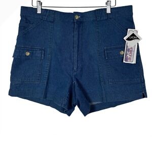 Vtg Sportif Shorts Mens 36 Blue Denim Frequent Traveler Cargo Gorpcore Deadstock